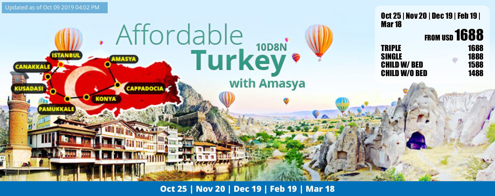 affordable turkey 2019-2020 flyer. click for detailed itinerary in jpg file