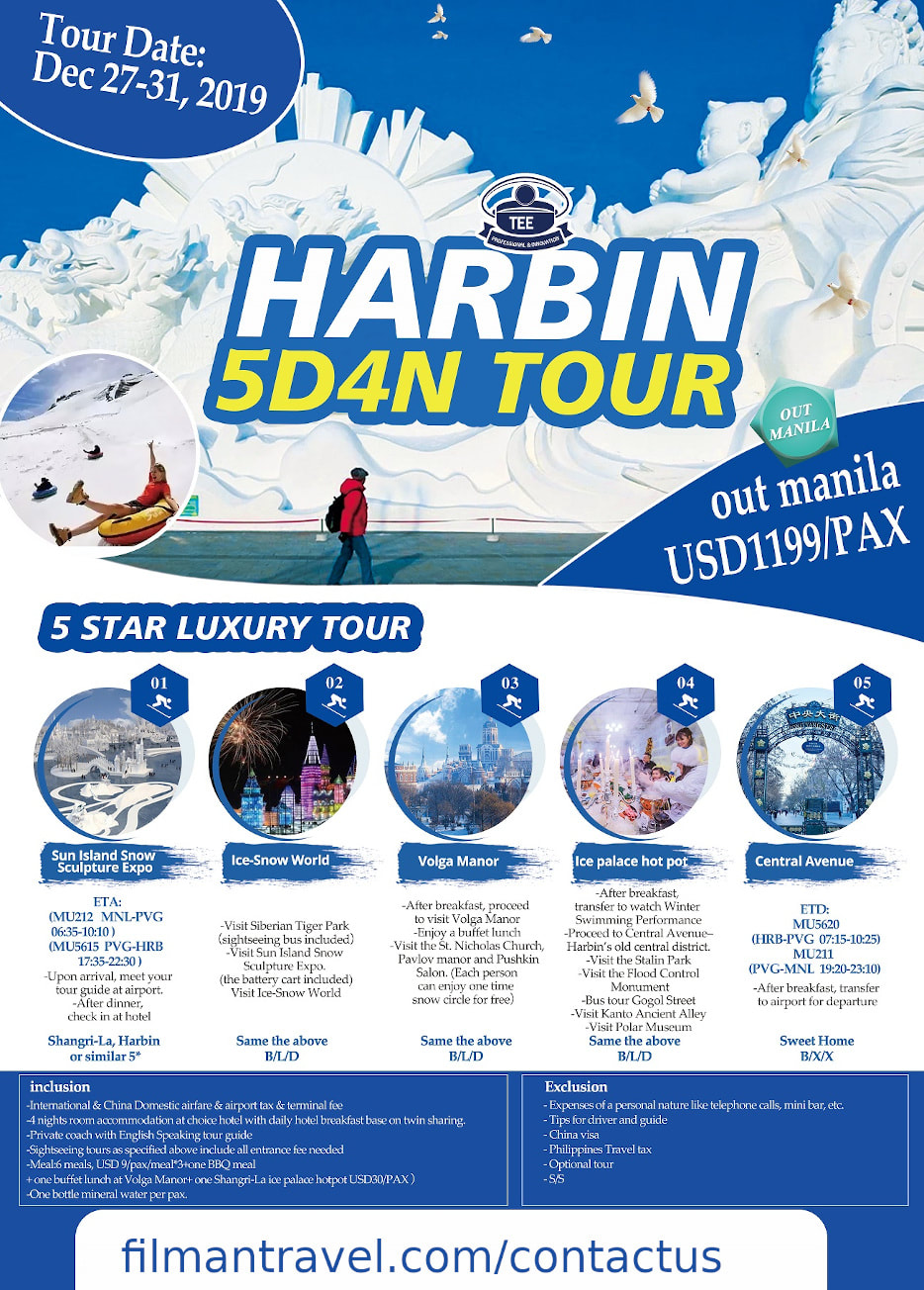 harbin 5 days tour package dec 27 flyer image 