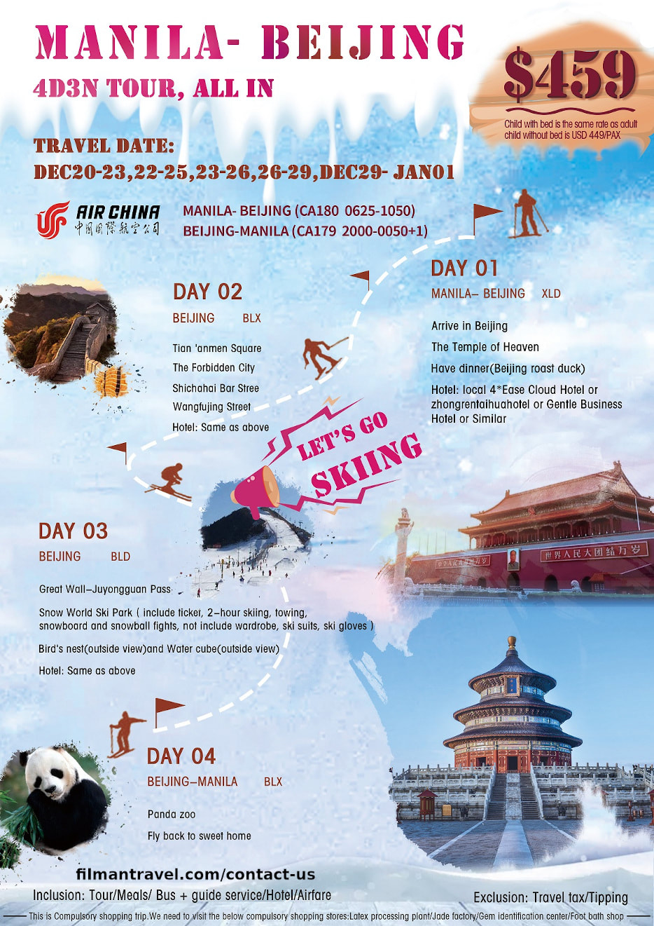 Manila Beijing December 2019 Tour, Flyer Image